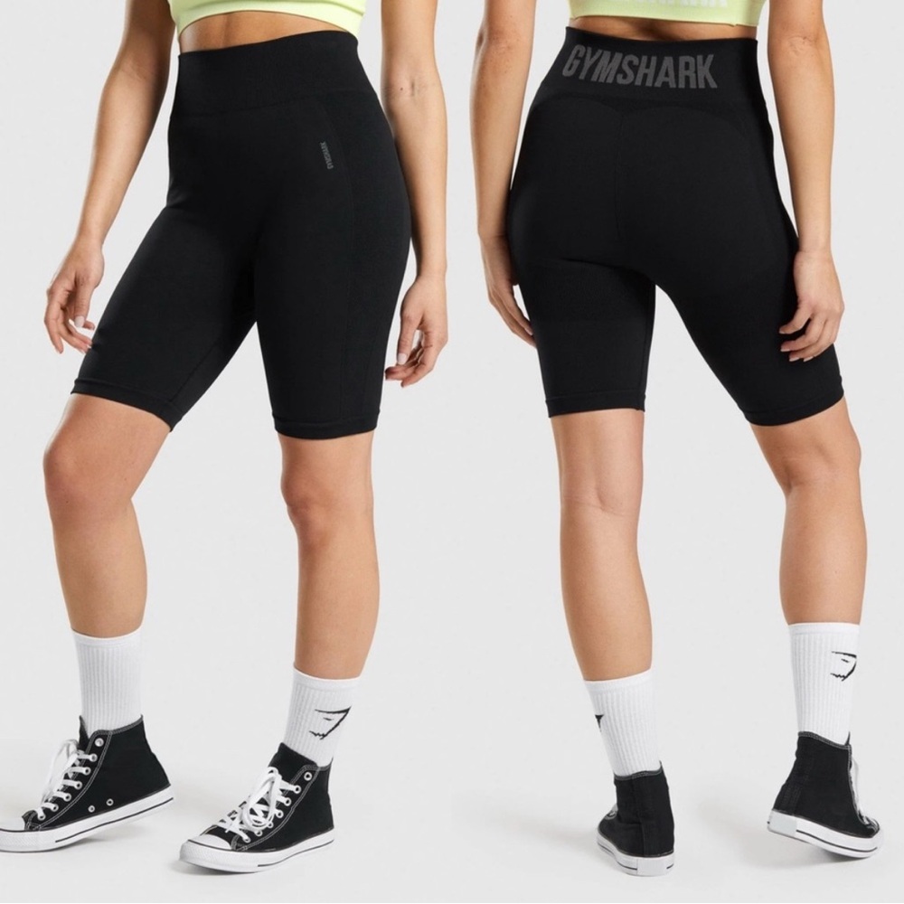 Gymshark Black High-Waist Bike Shorts